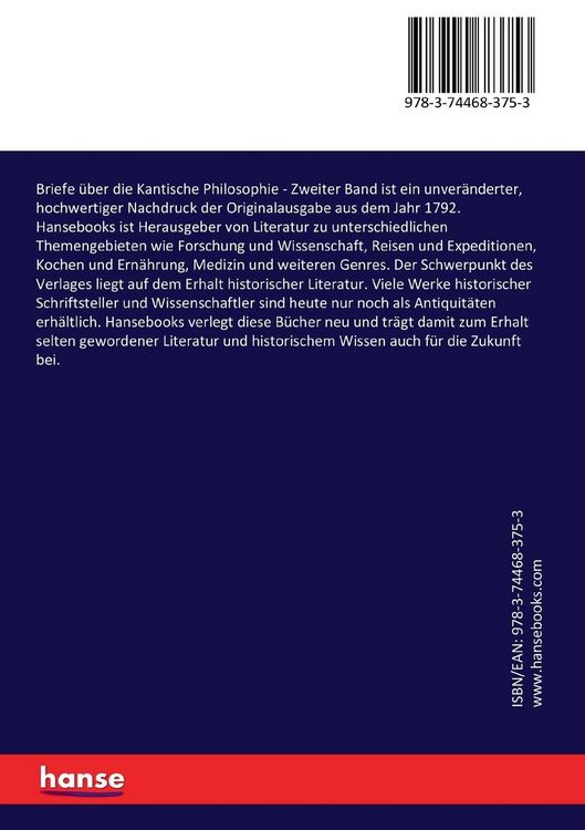 Produktbild: Briefe &uuml;ber die Kantische Philosophie