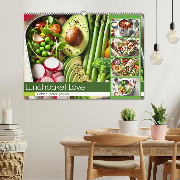 Produktbild: Lunchpaket Love - Einfach, lecker, gesund (Wandkalender 2026 DIN A2 quer), CALVENDO Monatskalender