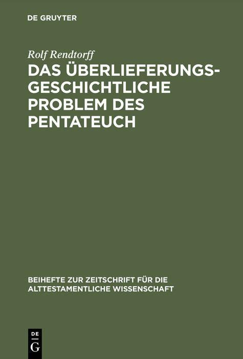 Produktbild: Das &uuml;berlieferungsgeschichtliche Problem des Pentateuch