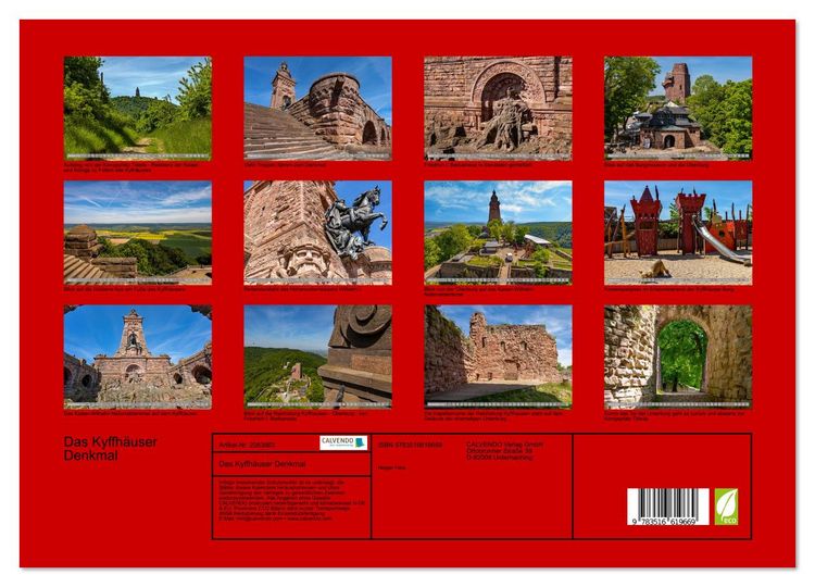 Produktbild: Das Kyffh&auml;user Denkmal (hochwertiger Premium Wandkalender 2026 DIN A2 quer), Kunstdruck in Hochglanz