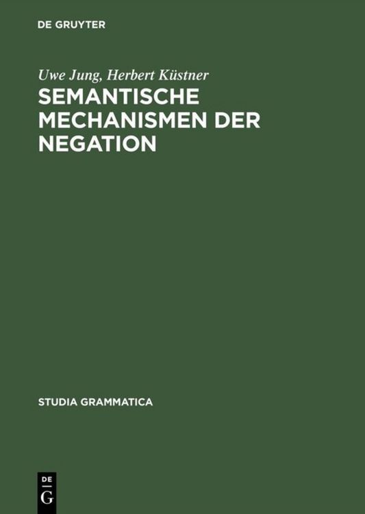 Produktbild: Semantische Mechanismen der Negation