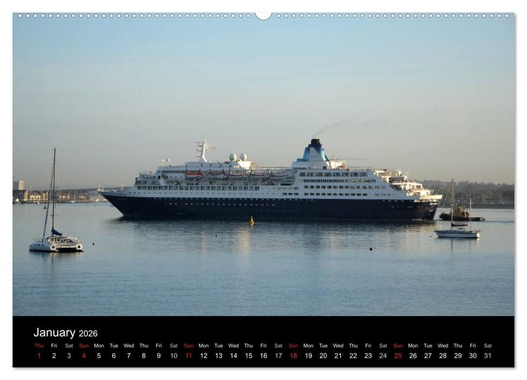 Produktbild: Cruise Southampton (High Quality Premium Wall Calendar 2026 DIN A2 landscape),CALVENDO 12 Month Wall Calendar