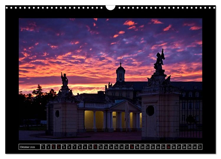 Produktbild: Karlsruhe Tag und Nacht (Wandkalender 2026 DIN A3 quer), CALVENDO Monatskalender