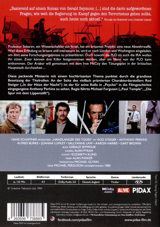 Produktbild: Handlanger des Todes / Der packende Zweiteiler mit Rod Steiger und Anthony Perkins (Pidax Serien-Klassiker)