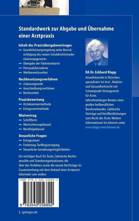 Produktbild: Abgabe und &Uuml;bernahme einer Arztpraxis