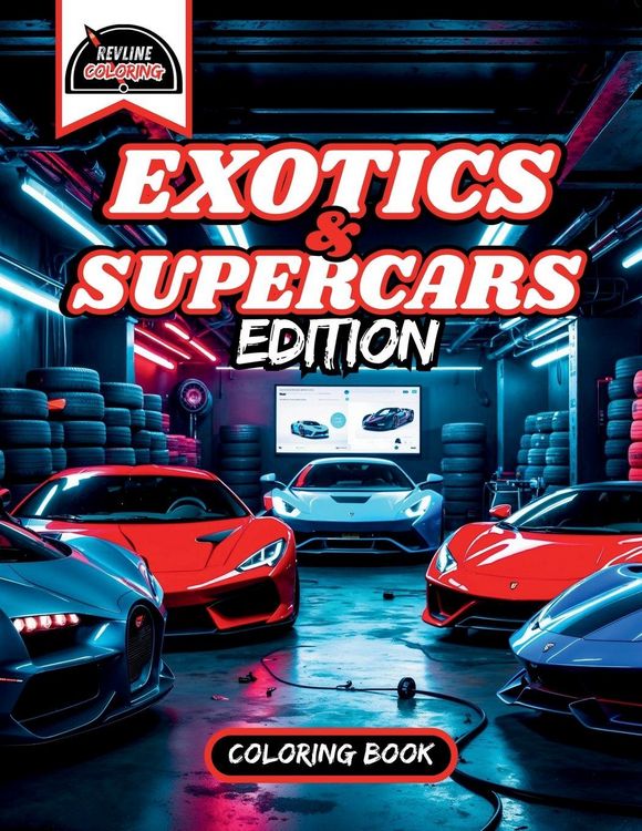 Produktbild: Revline Coloring Exotic/Supercars Cars Coloring Book