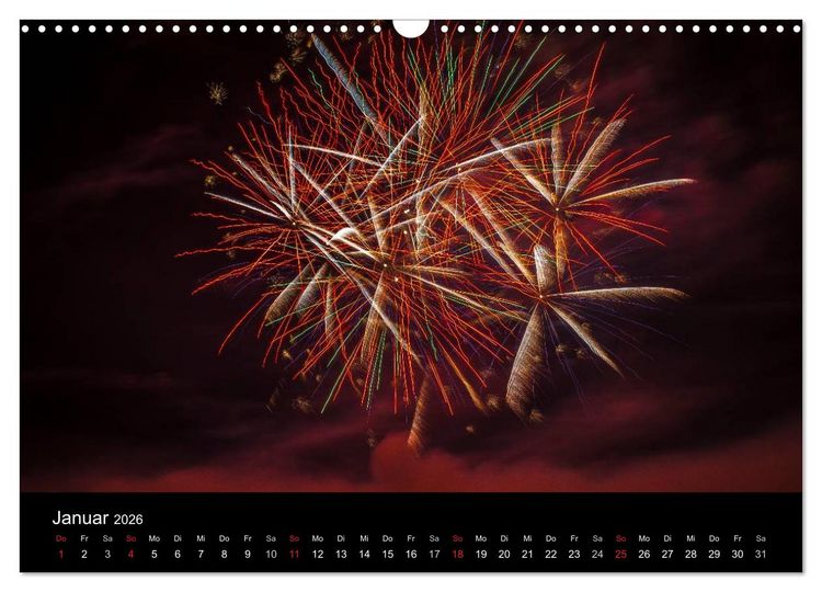 Produktbild: Das Feuerwerk (Wandkalender 2026 DIN A3 quer), CALVENDO Monatskalender