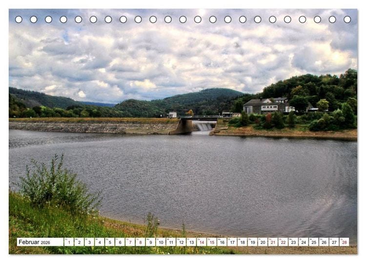 Produktbild: Sehenswertes in der Eifel - Am Rursee unterwegs (Tischkalender 2026 DIN A5 quer), CALVENDO Monatskalender