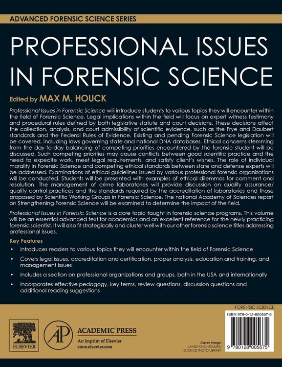 Produktbild: Professional Issues in Forensic Science