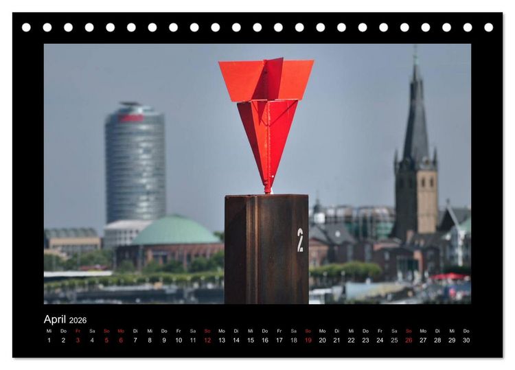 Produktbild: Rot (Tischkalender 2026 DIN A5 quer), CALVENDO Monatskalender