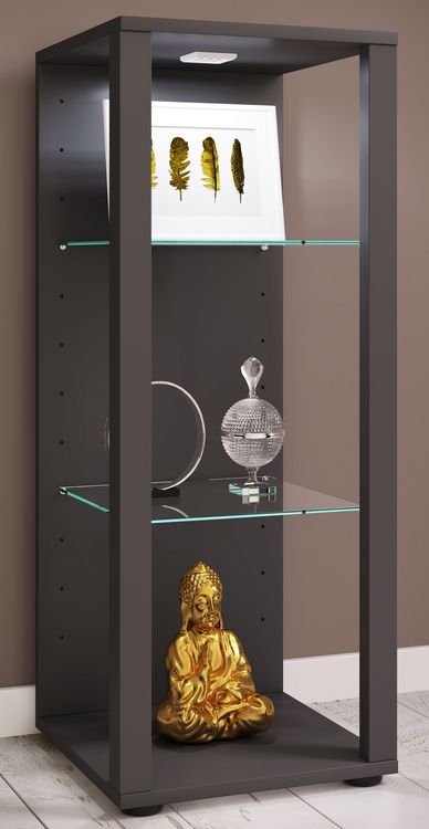 Produktbild: Holz Glas Stand Vitrine Sammelvitrine Glasol M