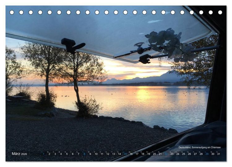 Produktbild: Vanlife - Leben, fahren, frei sein mit dem Wohnmobil (Tischkalender 2026 DIN A5 quer), CALVENDO Monatskalender
