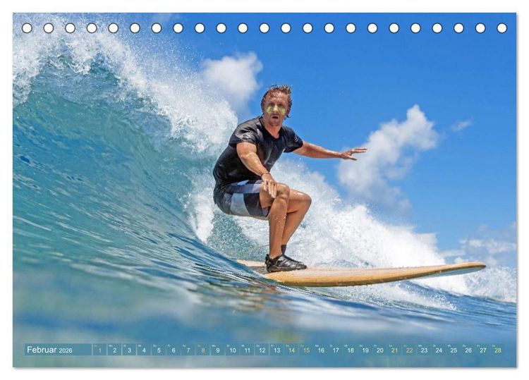 Produktbild: Surfen: Die perfekte Welle finden - Edition Funsport (Tischkalender 2026 DIN A5 quer), CALVENDO Monatskalender