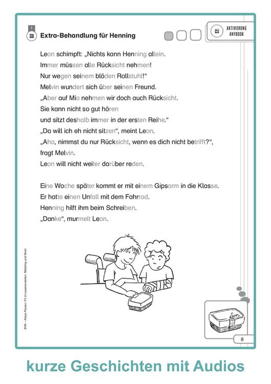 Produktbild: Fit im Leseverstehen &ndash; Mobbing und Streit