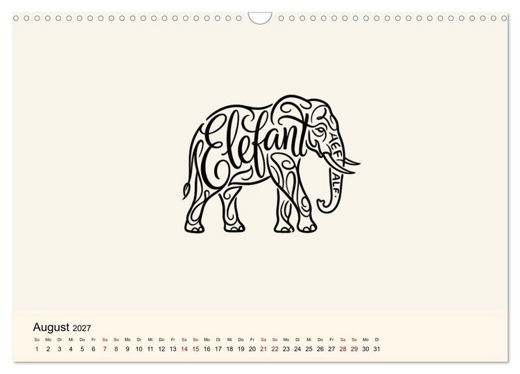 Produktbild: Buchstabentiere (Wandkalender 2027 DIN A3 quer), CALVENDO Monatskalender