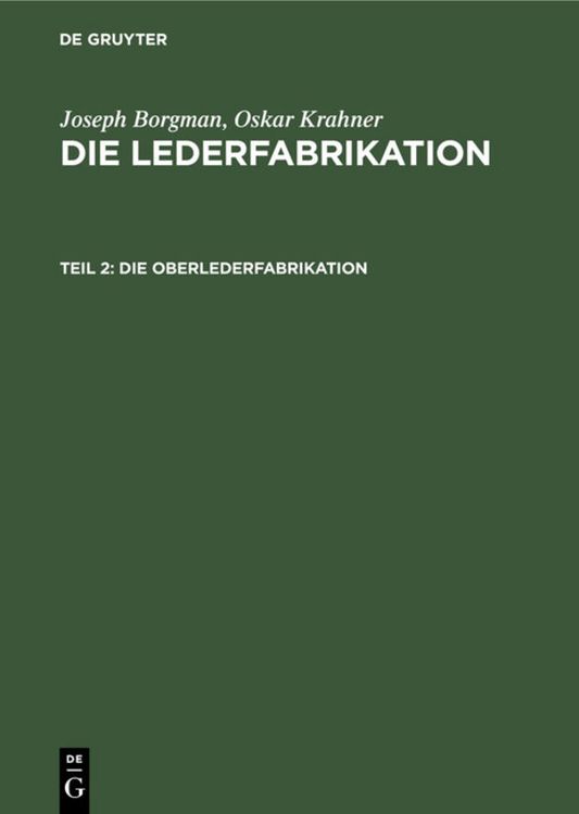 Produktbild: Die Oberlederfabrikation