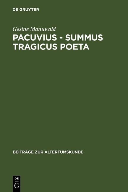 Produktbild: Pacuvius - summus tragicus poeta