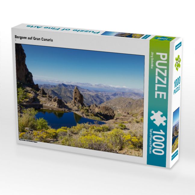 Produktbild: CALVENDO Puzzle Bergsee auf Gran Canaria | 1000 Teile Lege-Gr&ouml;&szlig;e 64x48cm Foto-Puzzle f&uuml;r gl&uuml;ckliche Stunden