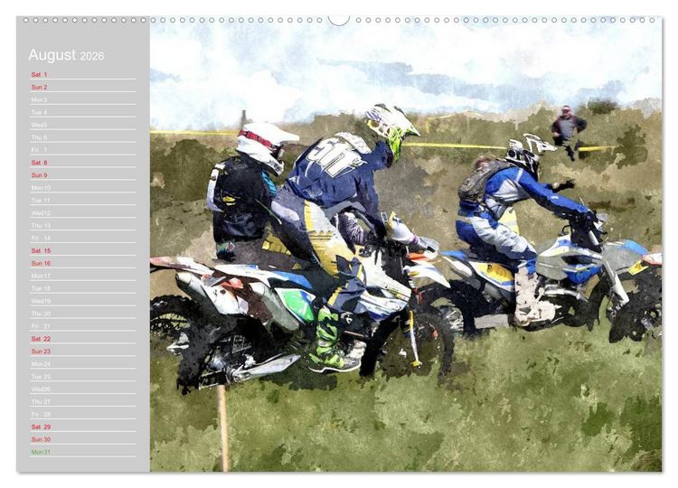 Produktbild: ENDURO RACING 2 (High Quality Premium Wall Calendar 2026 DIN A2 landscape),CALVENDO 12 Month Wall Calendar