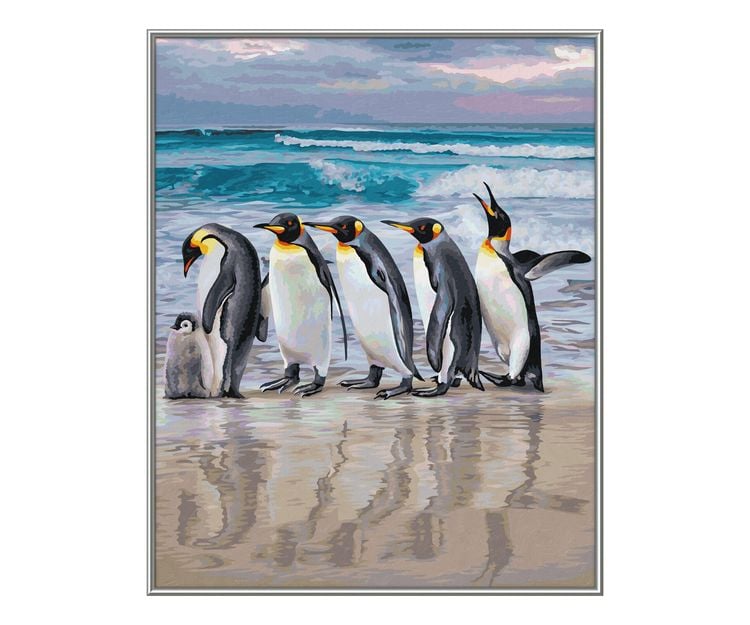 Produktbild: Schipper 609130887 - Malen nach Zahlen, Kaiserpinguine, 40 x 50 cm