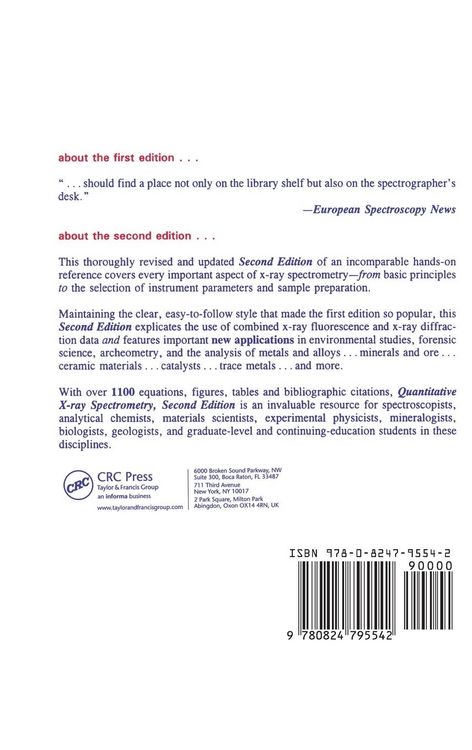 Produktbild: Quantitative X-Ray Spectrometry