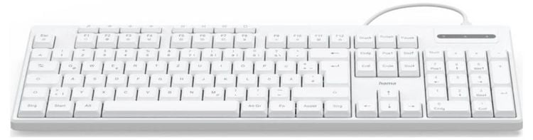 Produktbild: hama 00173053 USB-Tastatur \"CK-200\", kabelgebunden, 8 Media-Tasten, Wei&szlig;, QWERTZ DE