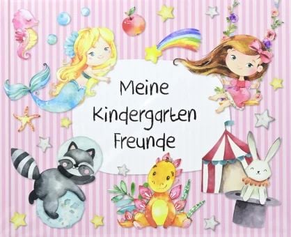 Produktbild: Freundebuch - Meine Kindergartenfreunde - Design 3 - rosa Cover