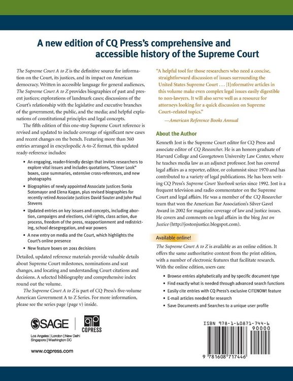 Produktbild: The Supreme Court A to Z