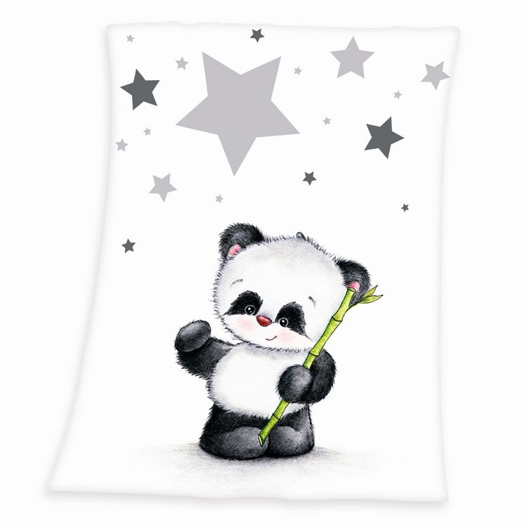 Produktbild: babybest&reg; 1440201014 - Panda Microfaserflausch-Decke, 75 x 100 cm, 100% Polyester