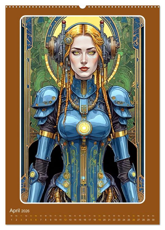 Produktbild: Weibliche Roboter (hochwertiger Premium Wandkalender 2026 DIN A2 hoch), Kunstdruck in Hochglanz