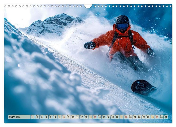 Produktbild: Snowboarden - tolle Momente (Wandkalender 2026 DIN A3 quer), CALVENDO Monatskalender
