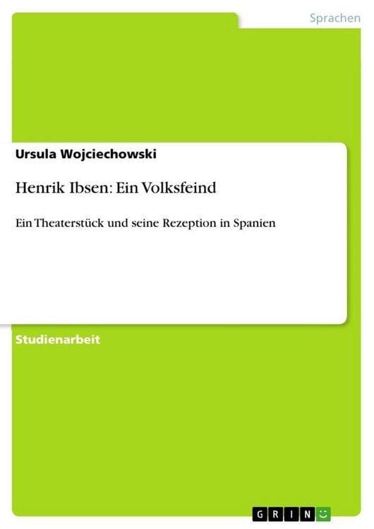 Produktbild: Henrik Ibsen: Ein Volksfeind