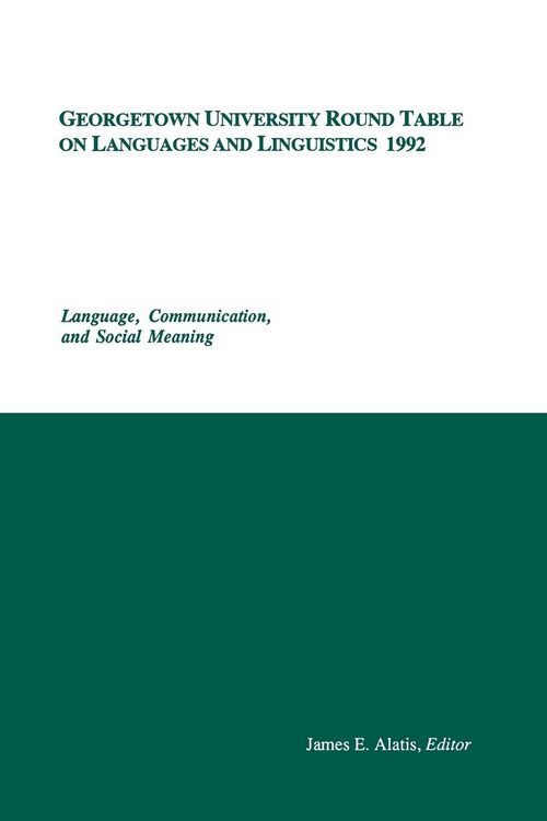 Produktbild: Georgetown University Round Table on Languages and Linguistics (GURT) 1992