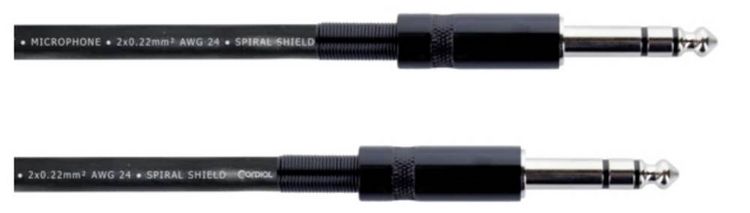 Produktbild: Cordial 14816 Klinke Audio Anschlusskabel [1x Klinkenstecker 6.3mm (stereo) - 1x Klinkenstecker 6.3mm (stereo)] 1.50m Schwarz