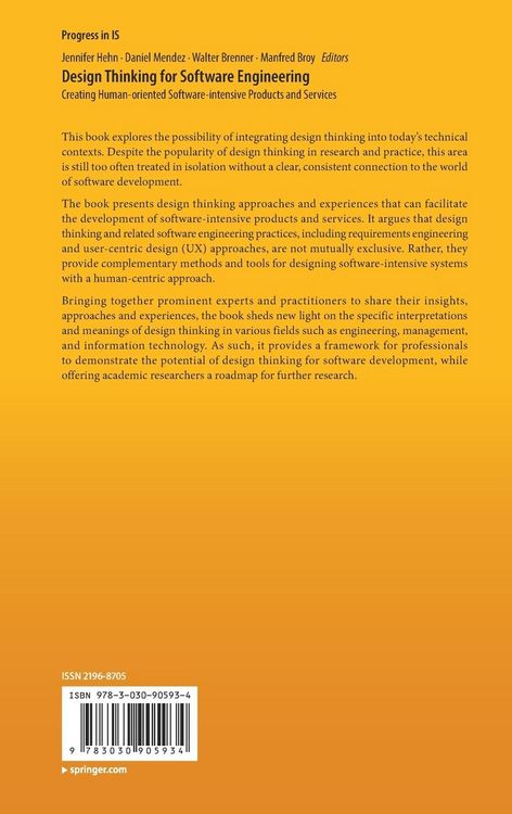 Produktbild: Design Thinking for Software Engineering