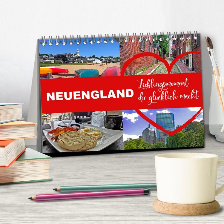 Produktbild: Neuengland USA Kalender 2026 (Tischkalender 2026 DIN A5 quer), CALVENDO Monatskalender