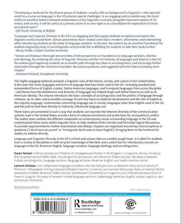 Produktbild: Language and Linguistic Diversity in the US