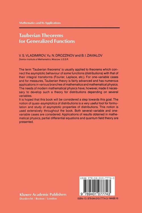 Produktbild: Tauberian Theorems for Generalized Functions