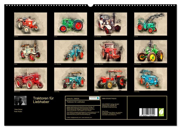 Produktbild: Traktoren f&uuml;r Liebhaber (hochwertiger Premium Wandkalender 2026 DIN A2 quer), Kunstdruck in Hochglanz