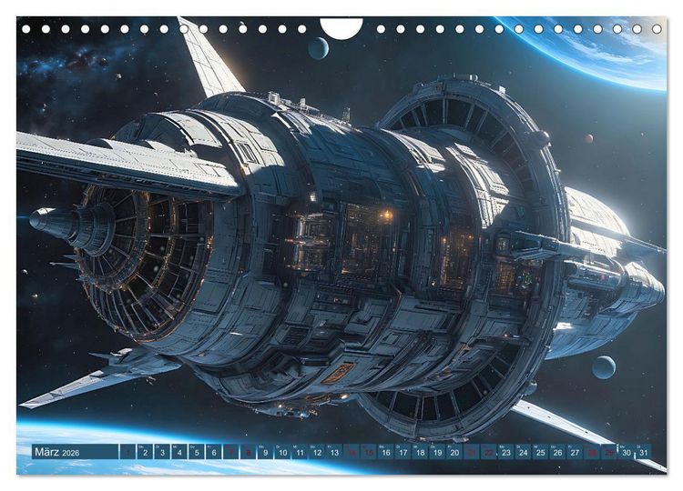Produktbild: Alien Starships (Wandkalender 2026 DIN A4 quer), CALVENDO Monatskalender