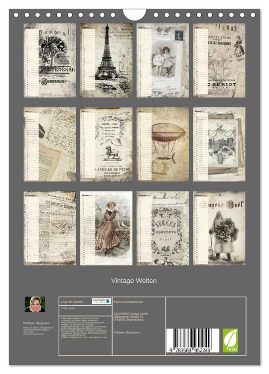 Produktbild: Vintage Welten (Wandkalender 2027 DIN A4 hoch), CALVENDO Monatskalender
