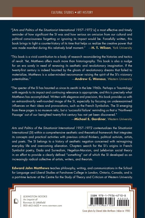 Produktbild: Arts and Politics of the Situationist International 1957-1972
