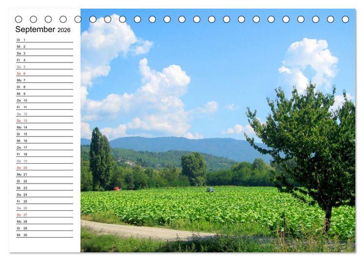 Produktbild: Franziskusweg - Camino di Assisi (Tischkalender 2026 DIN A5 quer), CALVENDO Monatskalender