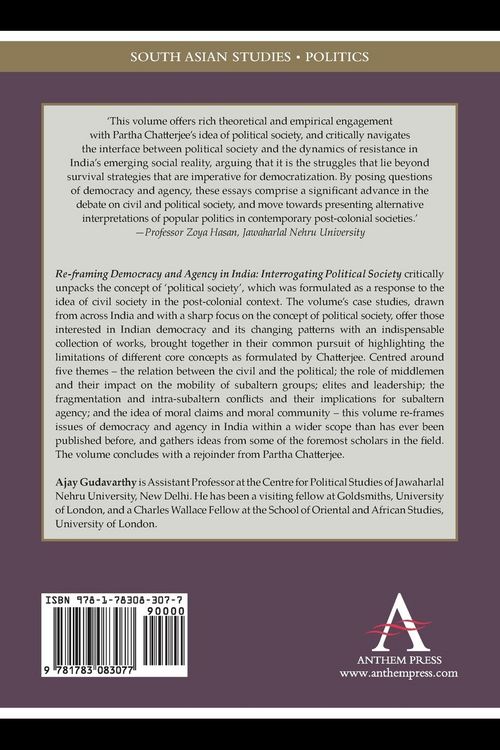 Produktbild: Re-framing Democracy and Agency in India