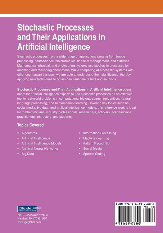 Produktbild: Stochastic Processes and Their Applications in Artificial Intelligence