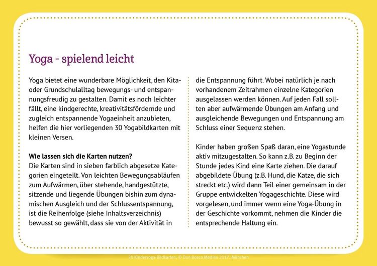 Produktbild: 30 Kinderyoga-Bildkarten