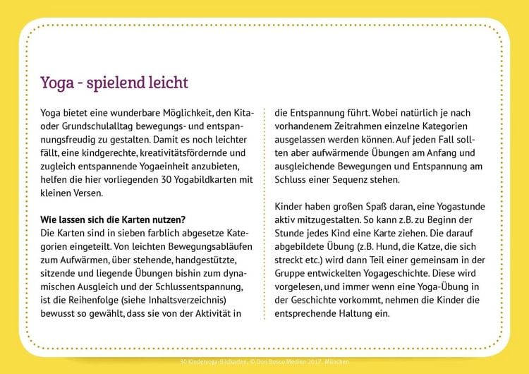 Produktbild: 30 Kinderyoga-Bildkarten