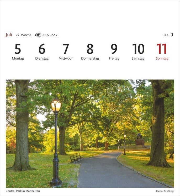 Produktbild: New York Sehnsuchtskalender 2027 - Wochenkalender mit 53 Postkarten