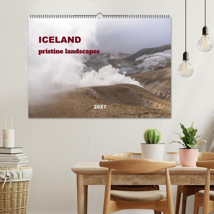 Produktbild: ICELAND pristine landscapes (Wall Calendar 2027 DIN A2 landscape), CALVENDO 12 Month Wall Calendar
