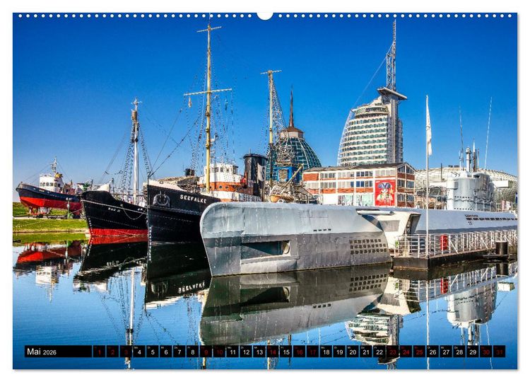 Produktbild: BREMERHAVEN Maritimes in der Seestadt (hochwertiger Premium Wandkalender 2026 DIN A2 quer), Kunstdruck in Hochglanz